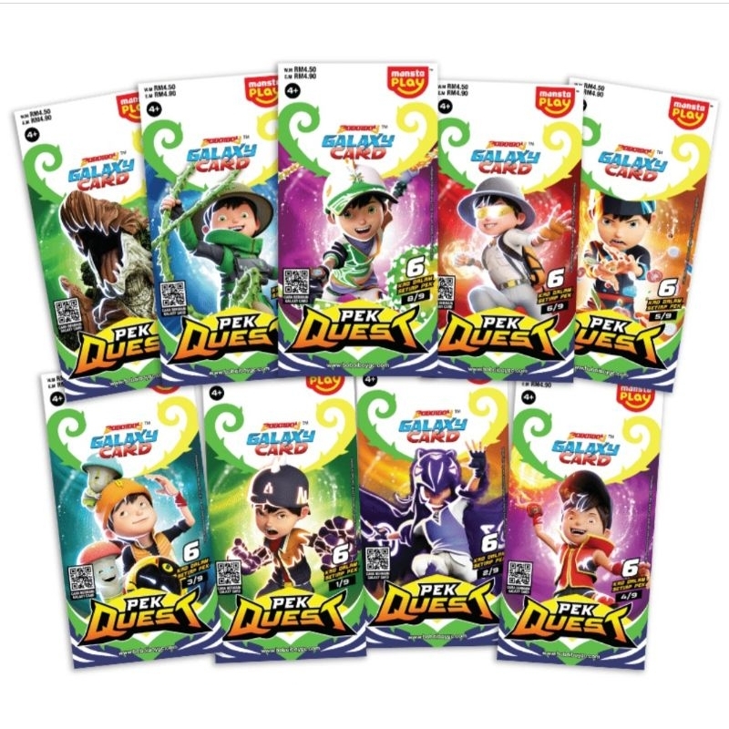 BoBoiBoy Galaxy Card - Pek Quest  Set (54 KAD)