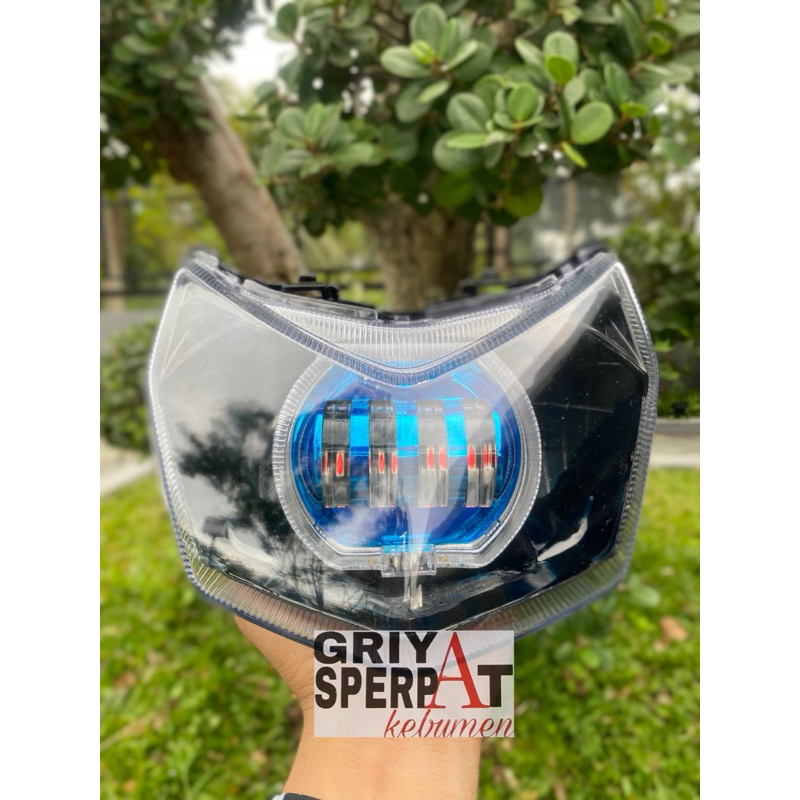 LAMPU DEPAN SUPRA X 125 FI 2013-2018 BILED PROJIE LED 4 LENSA