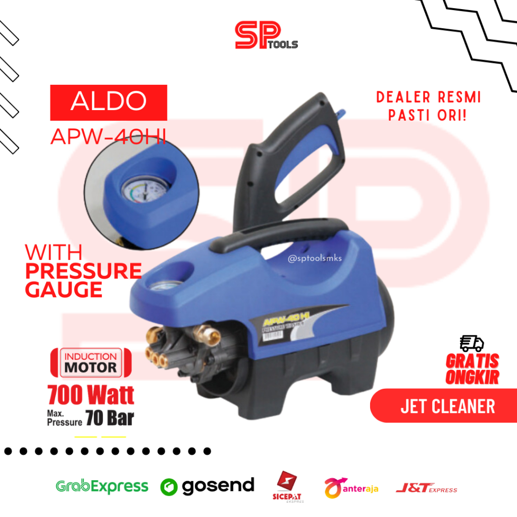 MESIN JET CLEANER STIM STEAM CUCI MOBIL MOTOR AC 70 BAR ALDO APW40-HI