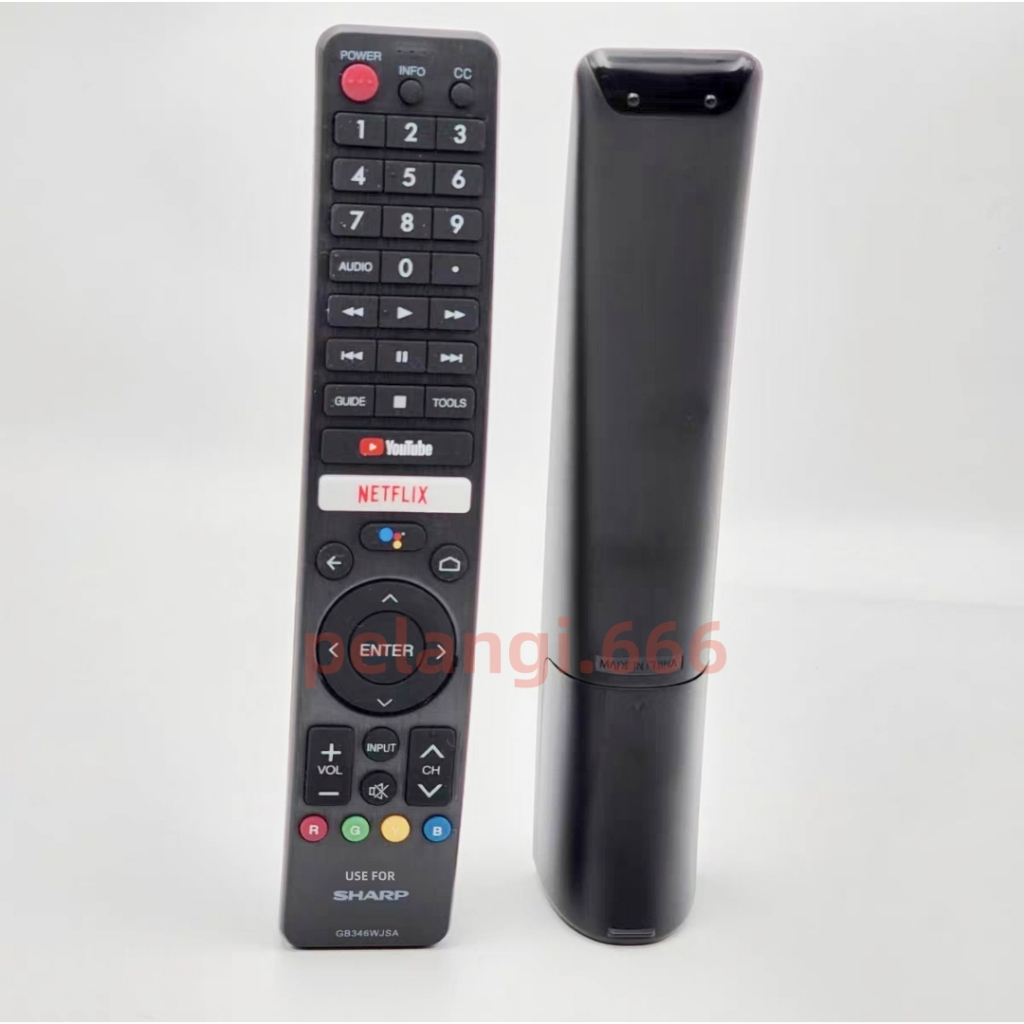 Remot Remote TV untuk Sharp Aquos LCD LED Smart Android TV GB326WJSA IR (Non Voice Command)