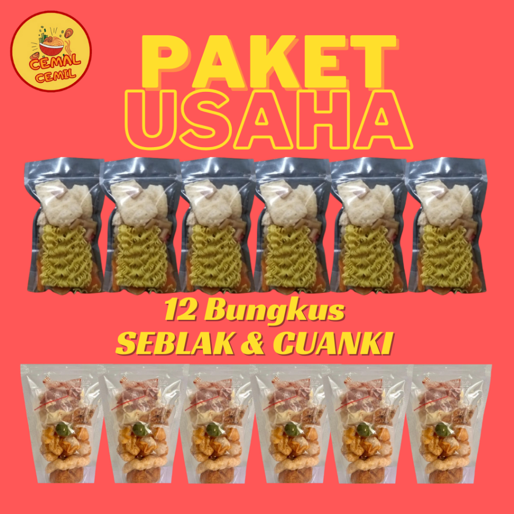 

PAKET USAHA BUNDLING 12 Bungkus Seblak Instan & CUANKI Jeletott