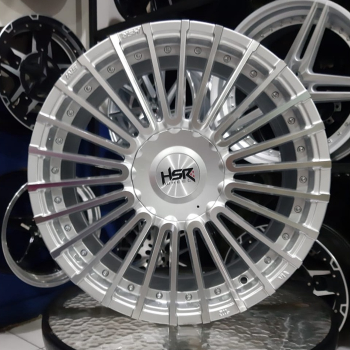 velg Mobil honda city, livina, freed, Brio dll HSR AMARASI R15 Racing Hyper silver