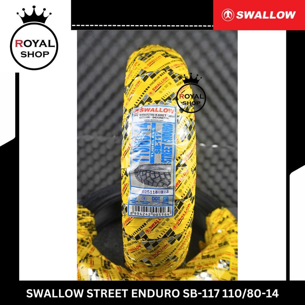 Ban Tubeless Swallow 110/80-14 Street Enduro Motor ADV SB-117 Ring 14