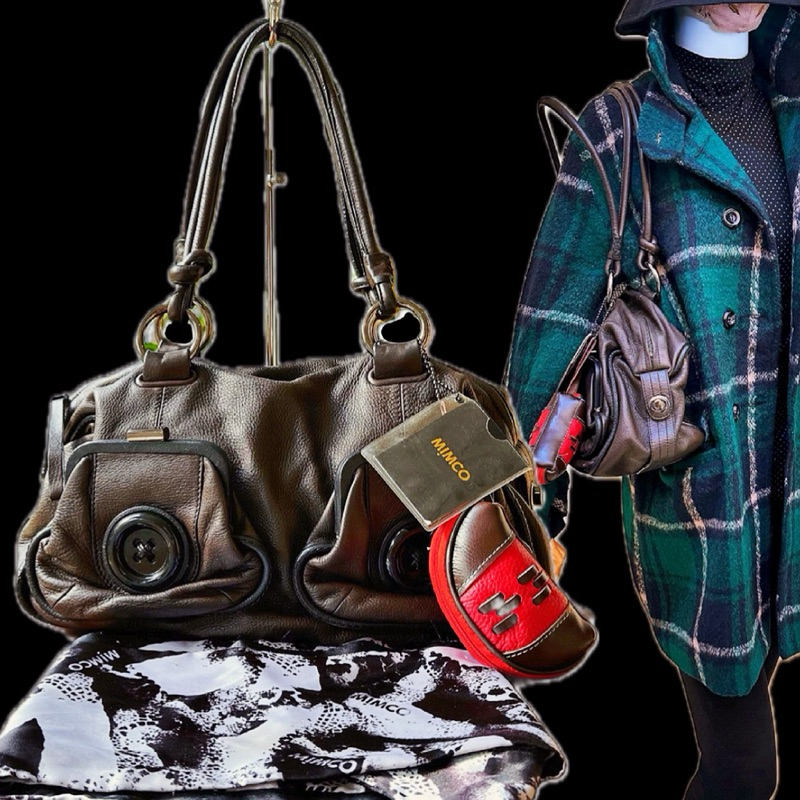 PL tas mimco original ori preloved second bekas kulit asli coklat brown