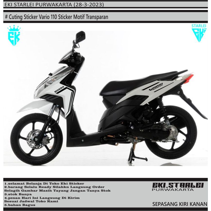 CUTTING STICKER STRIPING VARIO TECHNO 110 STRIPING MOTIF TRASPARAN SIMPEL