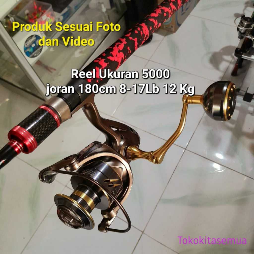 Reel dan Joran Pancing Paket 1 Set untuk Laut dan Sungai