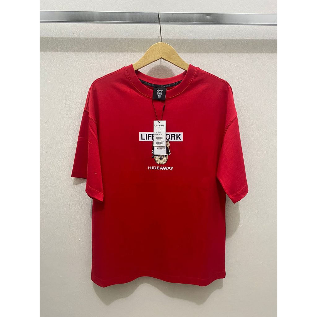 LifeWork Big Radog Tshirt Over Size Merah