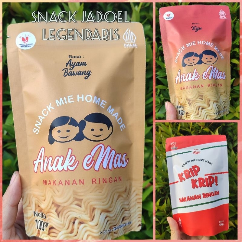 

Mie Mas Anak eMas dan Krip-krip 100gram jajanan mie jadul tempo dulu