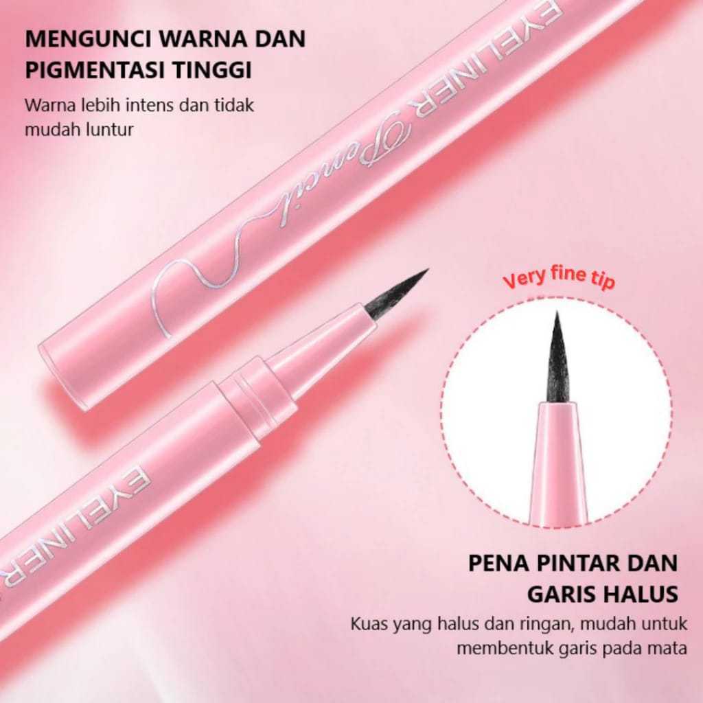 Lameila 775 Eyeliner Pensil Korea Cair Warna Hitam Anti Air Tidak Luntur