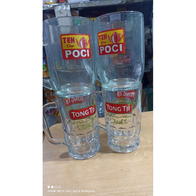 1 pcs gelas beling teh poci - teh tong tji