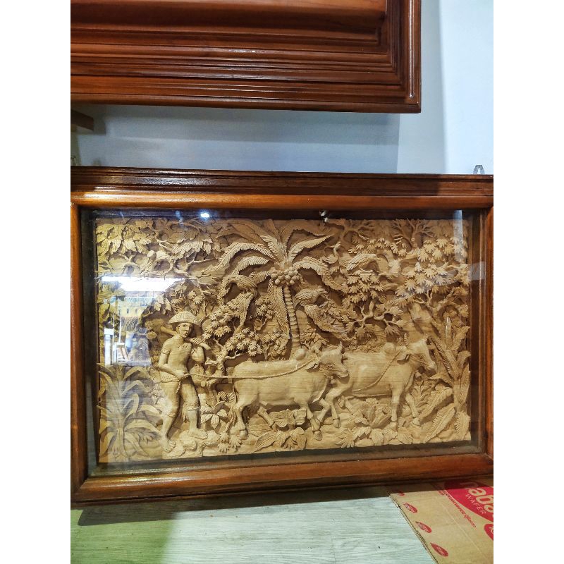 ARJUNA - Relief Ukiran Jepara - Relief Ukiran Kayu Jati Jepara - Ukiran Jepara - Hiasan Dinding Kayu