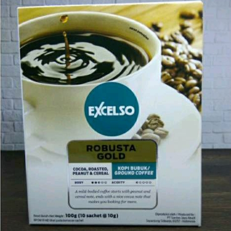 

Excelso Robusta Gold 100gr isi 10 sachet