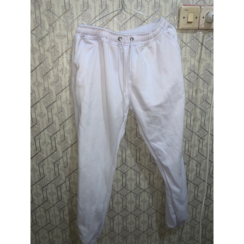 preloved joger putih polos
