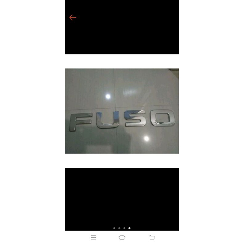 satu set emblem fuso dan stiker 220ps original MITSUBISHI