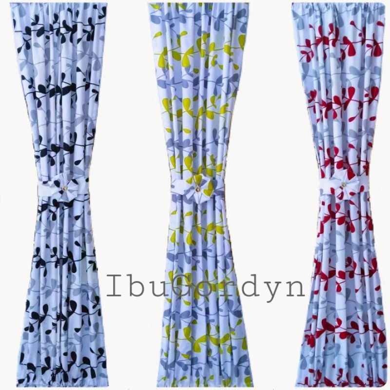 gorden jendela kupu kupu minimalis motif bunga