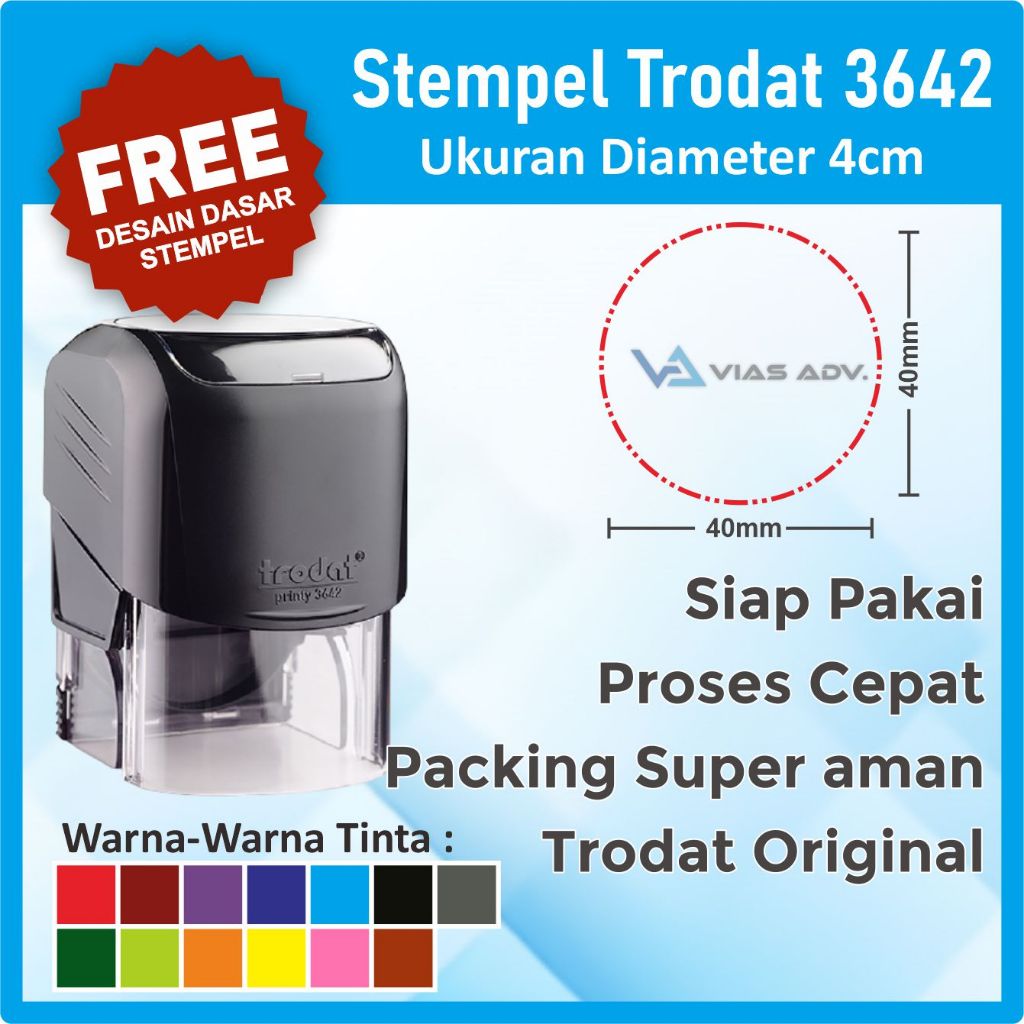 

Stempel Praktis Trodat 3642 (Diameter 4cm) FREE DESAIN | Stempel Nama Dokter | Stempel Notaris | Stempel Kantor | Stempel Toko Stempel Lunas | Stempel PPAT | Stempel Custom | Stempel Sales | Stempel Jabatan | Stempel Olshop Stempel Pemerintah