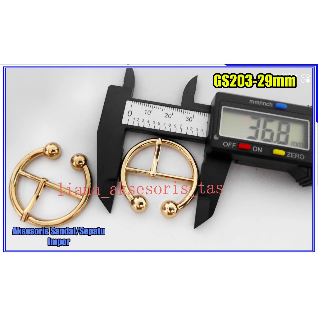 GS203-29mm - GESPER RING TUSUK (isi 1 biji) Diameter lubang 29mm - RING JALAN GESPER JARUM TAS IMPOR