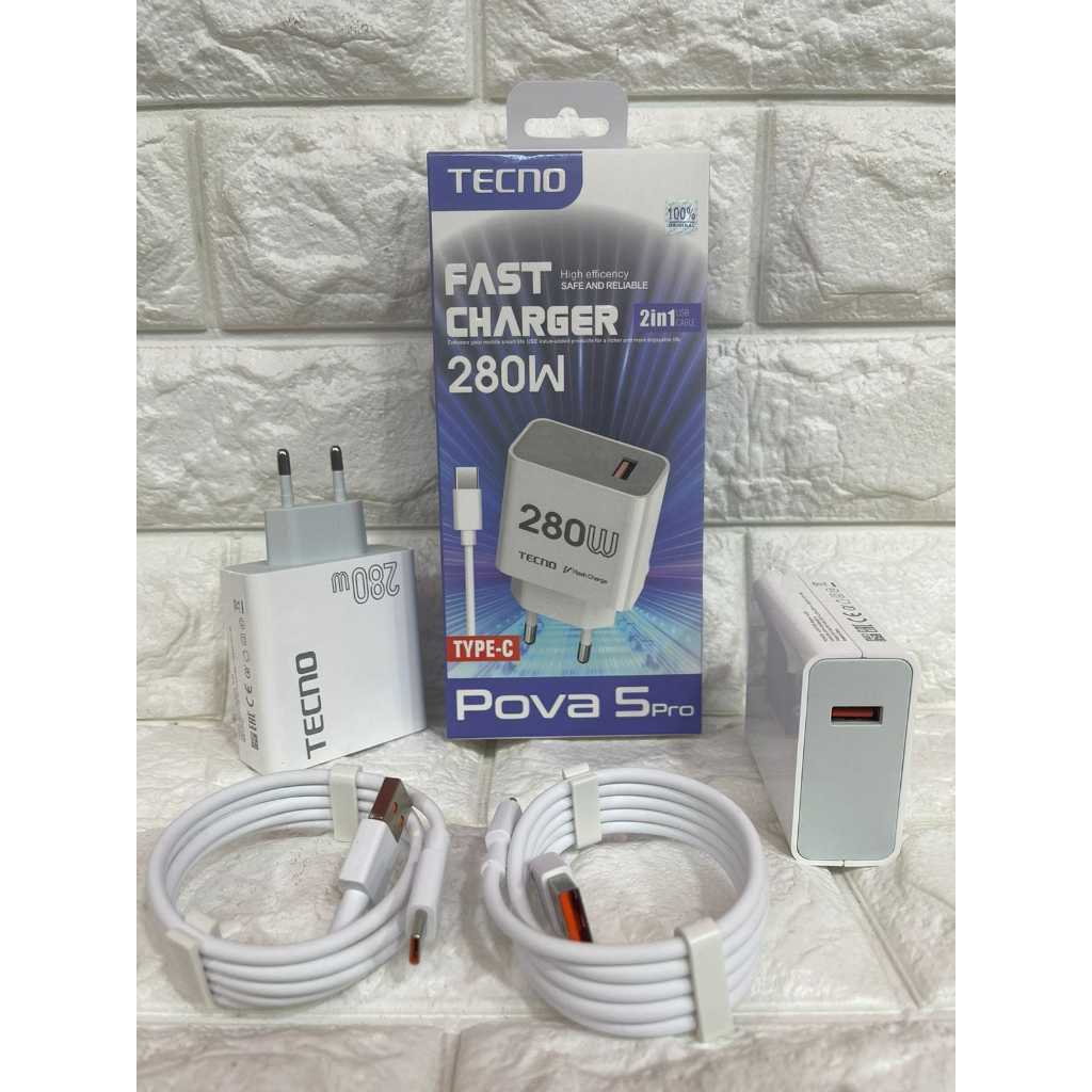 Charger Ori 100% Tecno Pova4 pro , 280w / Charger Ori 100% Tecno Pova5 pro, 280w