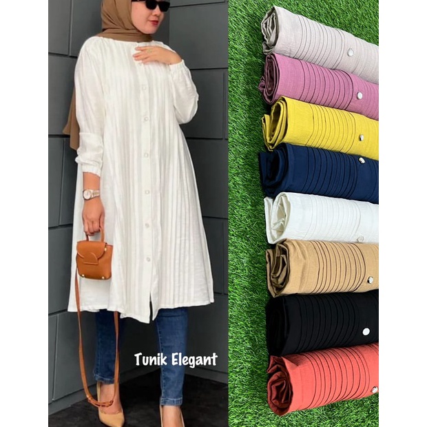 KP8 TERLARIS Baju Atasan Tunik Elegant Import Premium  Tunik Katun Polo Linen Import Korea  Tunik Ke