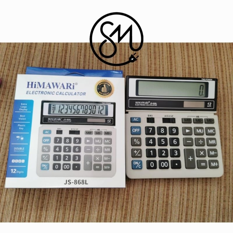 

Kalkulator Himawari JS-868L Electronic Calculator JS868L 12 Digits