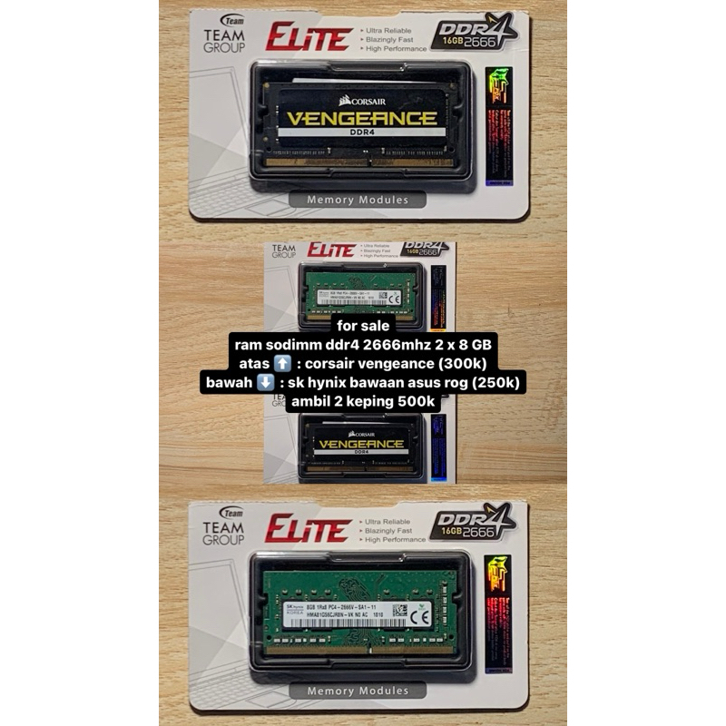 RAM SODIMM DDR4 2666 MHZ 2x8 GB | RAM 16 GB