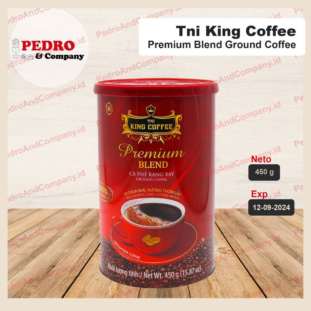 

TNI King Coffee PREMIUM BLEND GROUND COFFEE450 gram kopi hitam vietnam