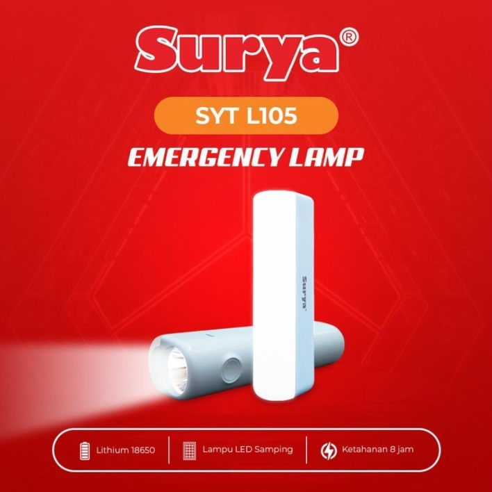 Lampu Emergency LED SURYA SYTL105 / Lampu Senter SURYA LED SYTL 105