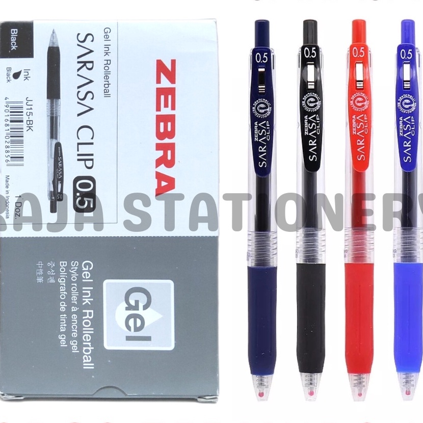 

Langka PEN SARASA HITAM BIRU MERAH BLACK BLUE 5 7 ZEBRA PULPEN SARASA