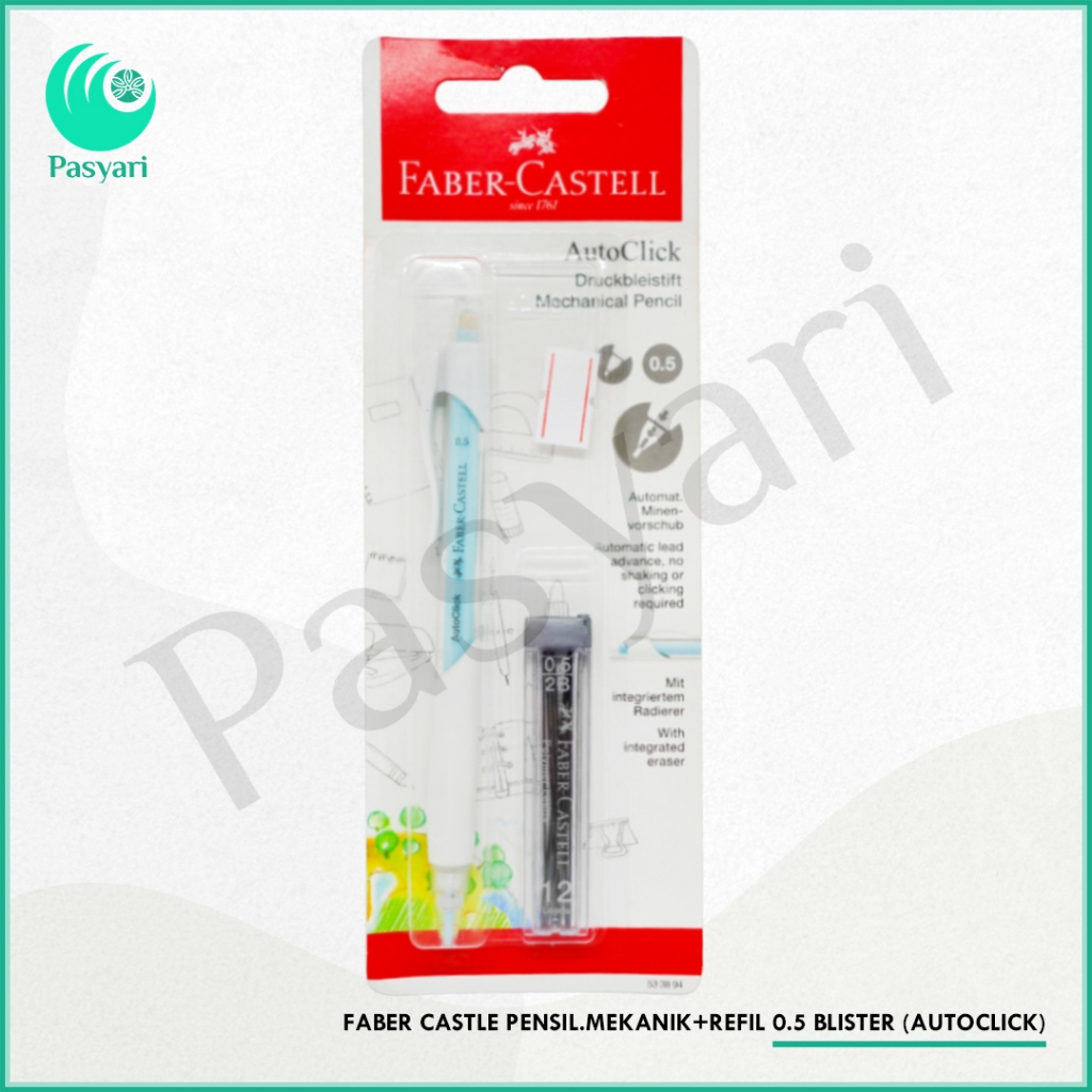 

FABER CASTLE PENSIL.MEKANIK+REFIL 0.5 BLISTER (AUTOCLICK)