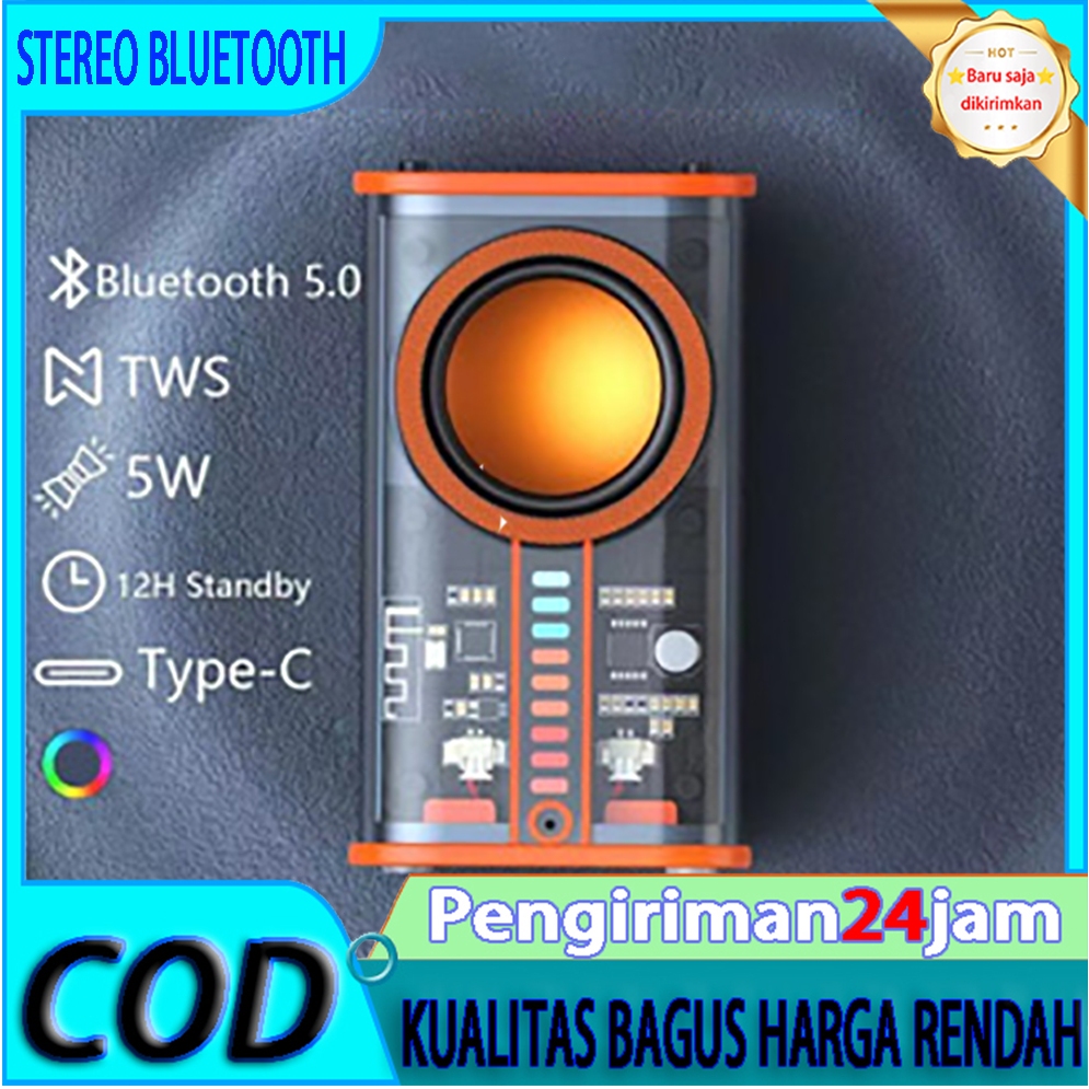 K07 5.0 Speaker Bluetooth Soundbar RGB LED Light 360° Stereo Surround Wireless Bluetooth Speaker Tra