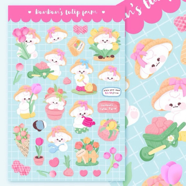 

[MIKUMI] Bunbun’s Tulip Farm | Deco Sticker Murah, Sticker Murah, Planner Sticker, Sticker Planner, Sticker Transparant