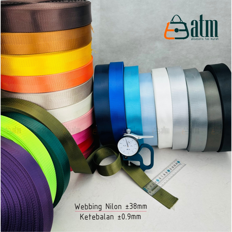 Webbing Nilon 38mm Motif Panah 1 Yard