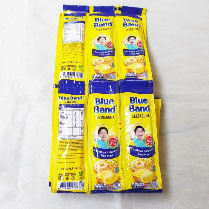 

Blue BAnd MArgarine 20 Gr isi /Harga Renceng/Mentega Serbaguna/Grosir isi 6 Sachet