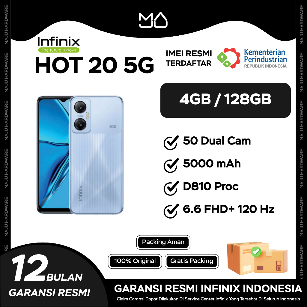 INFINIX HOT 20 5G NFC RAM 4/128GB - GARANSI RESMI
