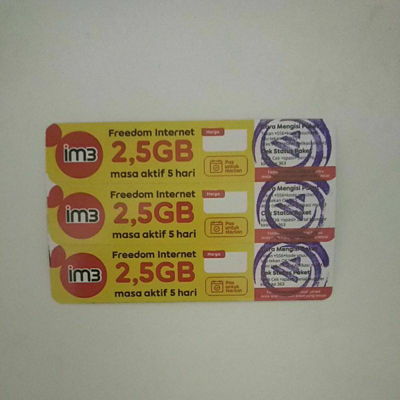Voucher Indosat 2.5GB 5H