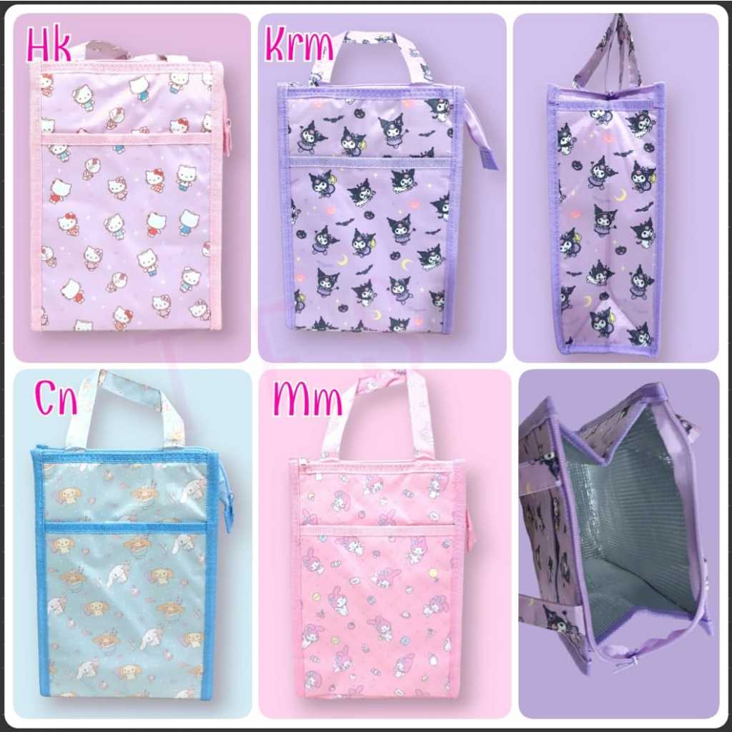 (  ω  )✧-EI Tas Bekal Foil Resleting M| Tas bekal anak sekolah | tasa makanan sekolah SD TK