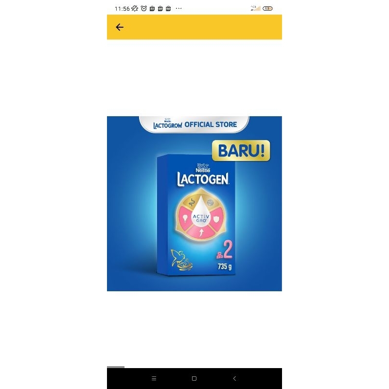 lactogen 2 susu formula bayi 6-12 bulan 735gr