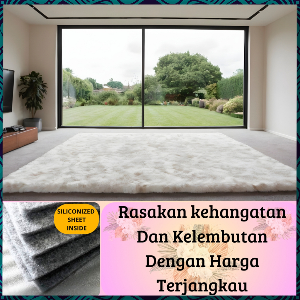 Bergaransi Karpet Bulu Rasfur Ukuran 180X80X5Cm