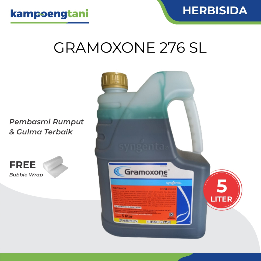 Kampoeng Tani - Gramoxone 276 SL 5 liter Herbisida Obat Pembasmi Gulma dan Rumput Liar Syngenta