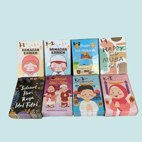 

CLAIYDREAM Amplop Lebaran Idul Fitri Amplop Karakter Angpao Lucu Ukuran Kecil 1Pack Isi 50pcs
