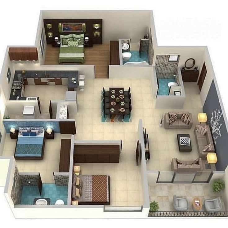 Desain denah rumah 2 lantai dengan konsep moden klasik