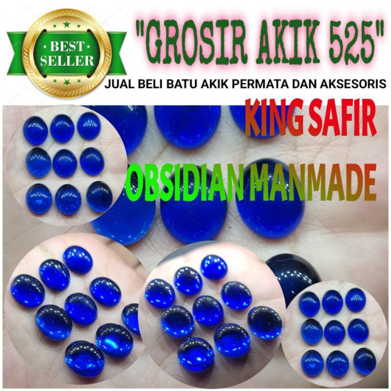 batu king safir obsidian manmade tidak asli batu akik king safir