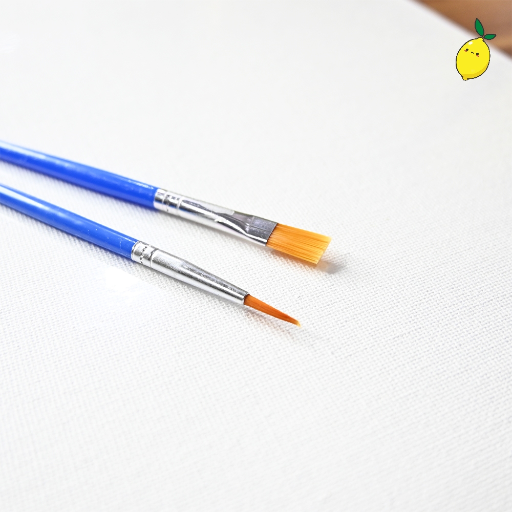 

Kuas Lukis Kecil Round & Flat Handle Biru Satuan