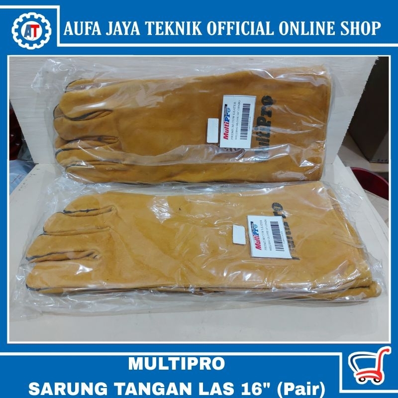 sarung tangan las kulit 16inc multipro / multipro sarung tangan las asli