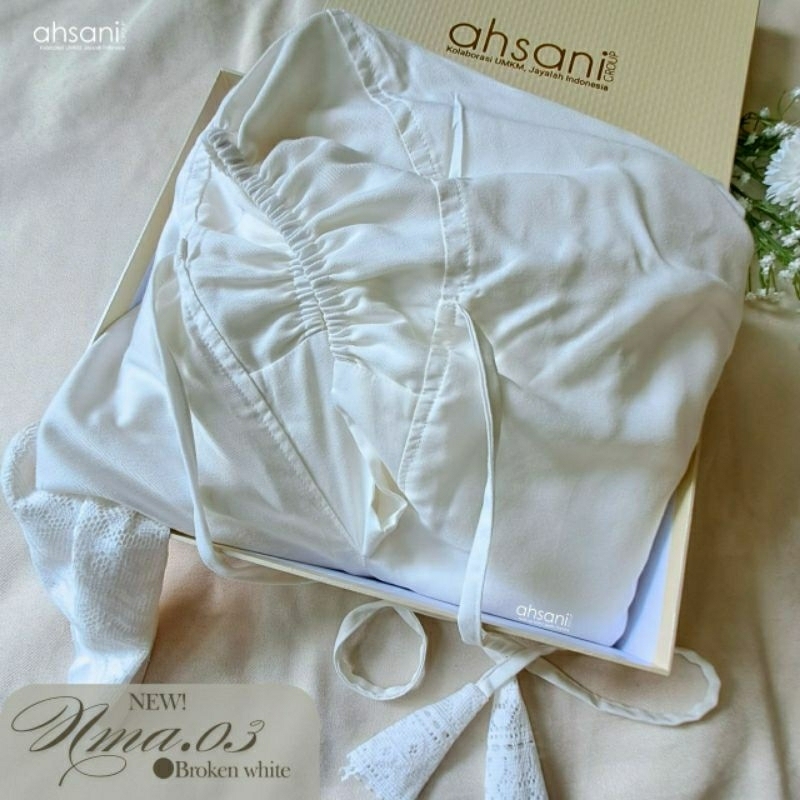 Mukena Mewah AHSANI N.Ma 03 Mukena Wanita Mukena Terusan Original Ahsani  Modern Premium Jumbo Muken