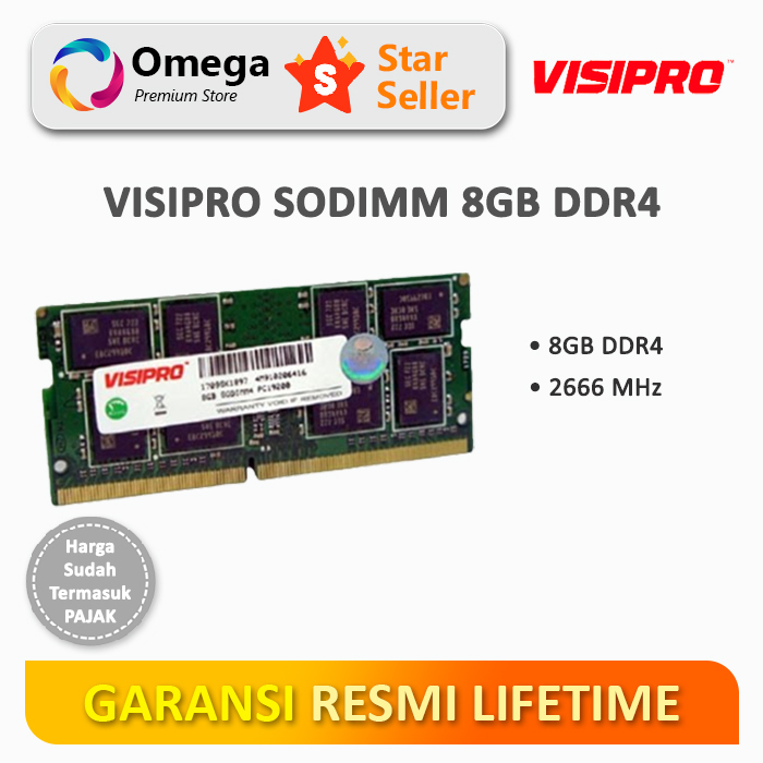 Visipro RAM Sodimm 8GB DDR4 2666MHz