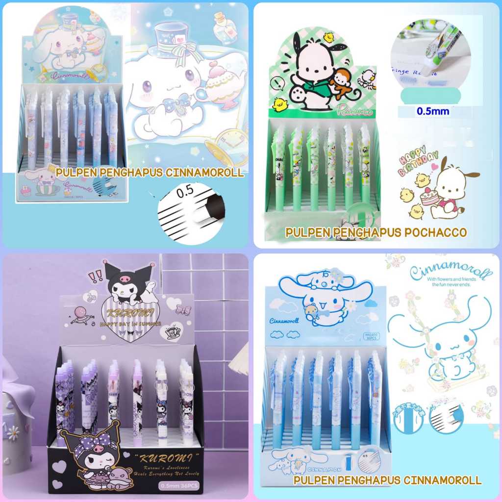 

PULPEN PENGHAPUS MOTIF KARAKTER SANRIO ERASERABLE PEN GEL KOREA KOREAN KEKINIAN PULPEN LUCU PULPEN ANAK ALAT TULIS ALAT KANTOR MURAH BAGUS KEREN @khemikoshopping