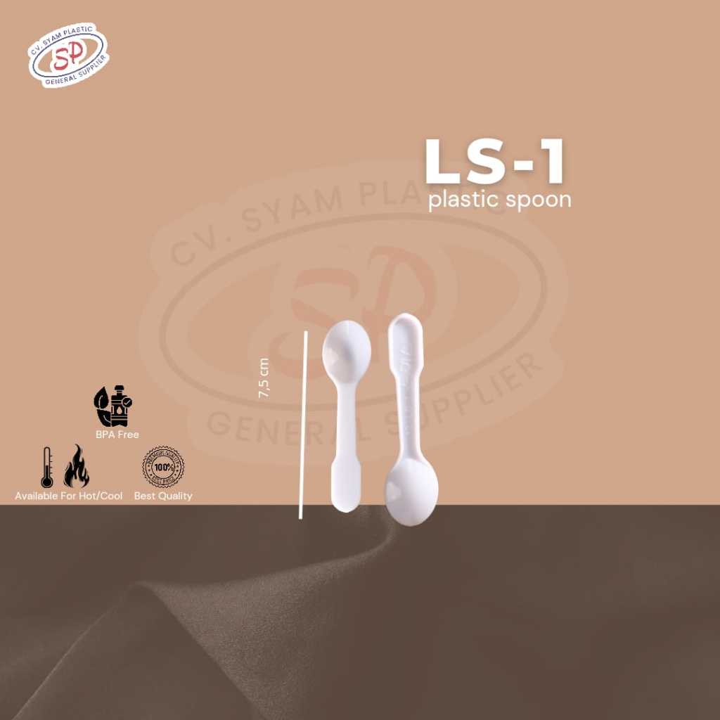 Sendok Ice Cream Putih Mini Lucu -Sendok  Plastik Puding- Sendok Mini -Sendok Steril