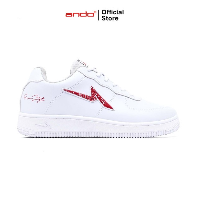 Ando Official Sepatu Sneakers Curtiz Duo Pria Dewasa - Putih/Merah