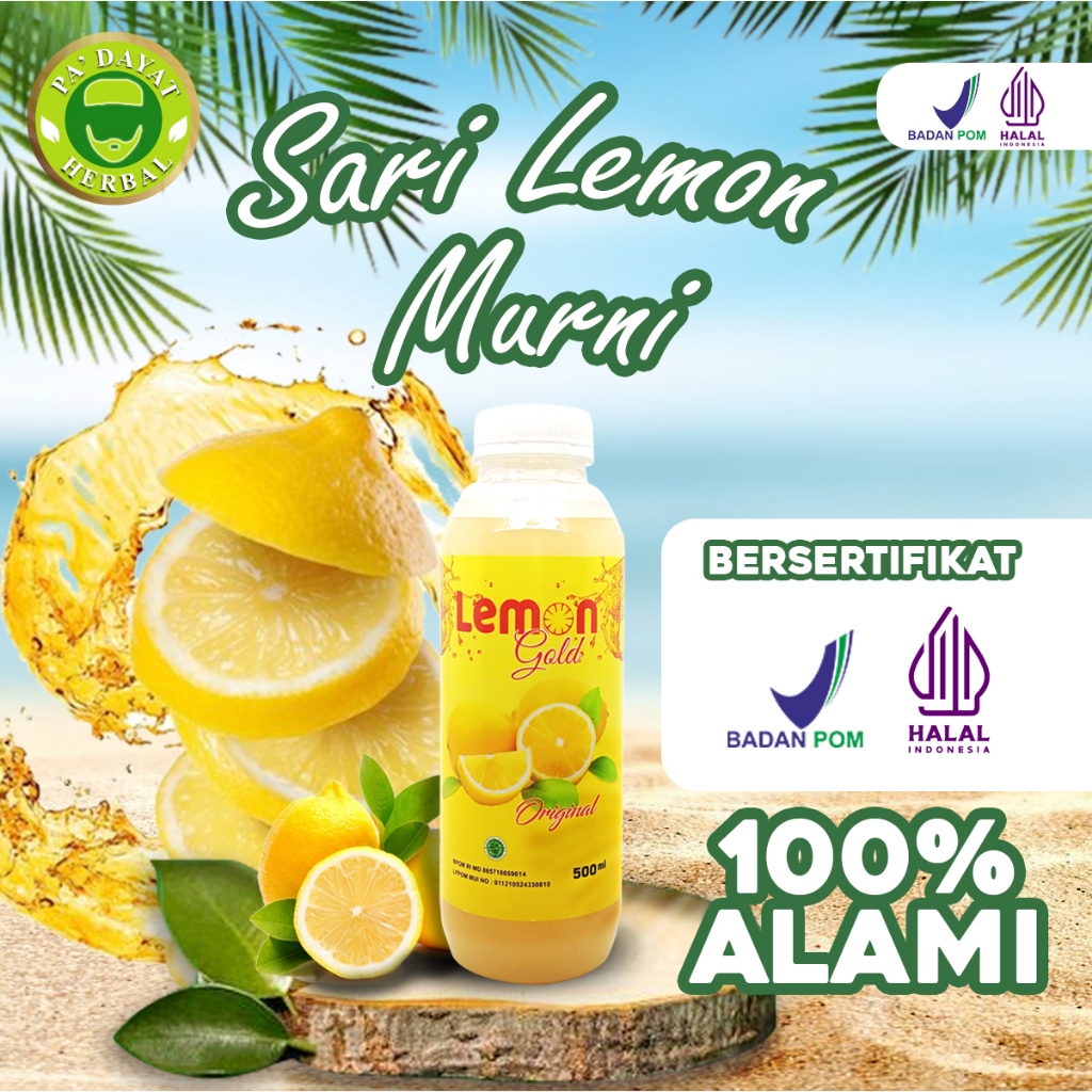 

Sari Lemon Murni LEMON GOLD 500ml minuman diet/detox